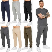 Kruze Mens Joggers Fleece Regular Fit Casual Gym Jogging Bottoms Trouser Pants
