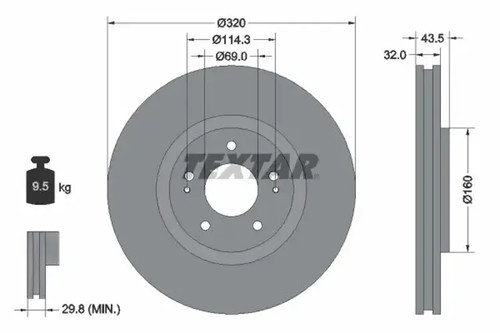 Brake disc internally - 2x,