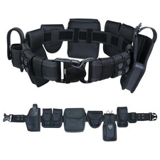 Duty Belt w/Utility Belts Law Enforcement Police Molded Pouches Kit ，Nylon Ta...