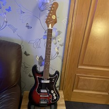 Vintage Teisco Top Twenty 1960 / 70s Electric Guitar, Redburst, Made In Japan