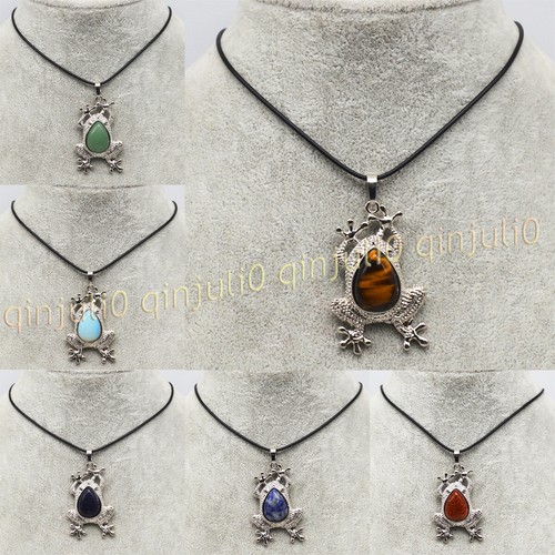 Natural multiple gemstone frog - natural,