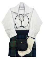 Colquhoun Tartan Baby Adjustable Kilt Outfit, Hose, Sporran 0-24 Months 