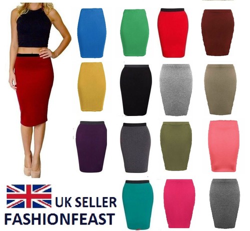 Womens midi pencil skirt - midi,
