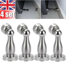 4x Magnetic Door Stop Holder Catch Stops Hook Wedge Stainless Steel Door Stopper