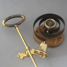 Brass Lichfield Front Door Bell Pull & Bell