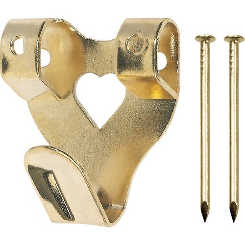 Picture hooks brass with nails - picture,
