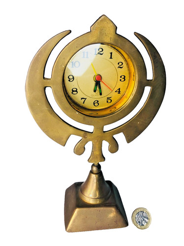 Metal brass clock not - clock, working