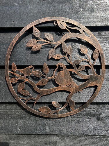 40cm wall art bronze robins - 40cm,