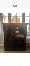 Vintage Glazed Dresser Style Top Cabinet (Dark wood)