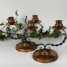 Vintage French Pair Of Copper