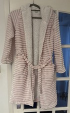 John Lewis - Age 12 - Pink - Dressing Gown With Hood and pockets