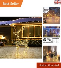 Festive 240 led metal - metal, reindeer
