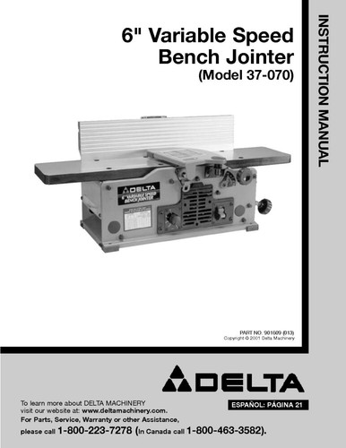 Delta 070 vriable speed - delta, 6"
