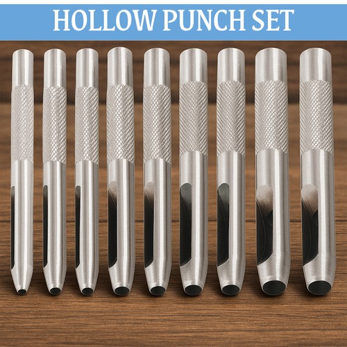 9pc leather hole punch - 9pc,