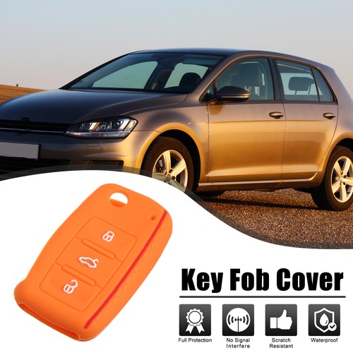 Orange silicone car remote - silicone,
