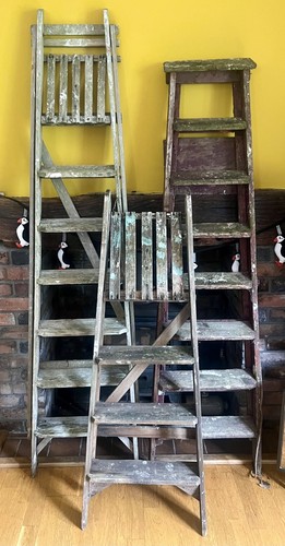 Job lot vintage wooden step - lot,