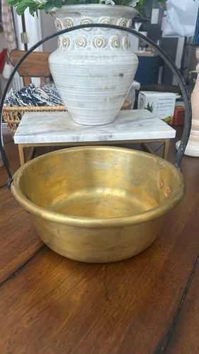 Antique brass jam pan - jam,