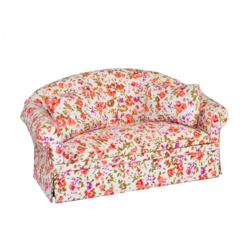 Dolls house floral sofa - dolls,