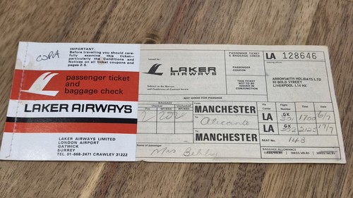 Laker airways vintage flight - laker,