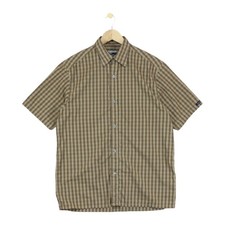 Paul Smith Check Shirt Mens Size M Brown Short Sleeve Regular Fit