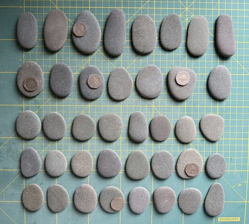 Smooth flat stones pebbles - flat,