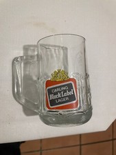 RARE ITEM- Vintage Carling Black Label Crown Stamped Half Pint Glass Tankard