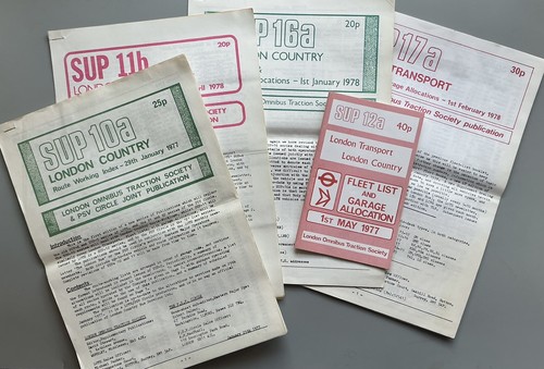 Five 1977 bus fleet - 1977/78,