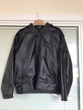 Royal Air Force B.B.M.F. Aviation Leathercraft Black Leather Jacket Size 48