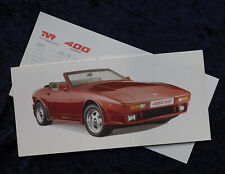 TVR 400 SE 450 SE 1990 VINTAGE BROCHURE WITH SPECIFICATIONS INSERT- EX CONDITION