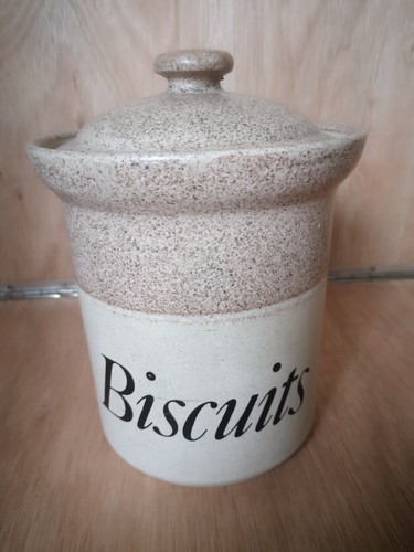 Vintage stoneware biscuits - vintage, jar