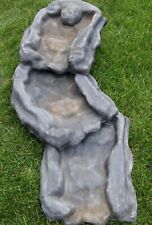 Garden Pond Waterfall Fibreglass sections Slate effect 19 overlapping waterfall
