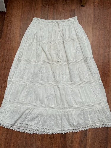 Women white tiered crochet - women's,