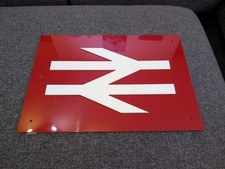 British Railways Advertising Sign Double Arrows Original Vintage