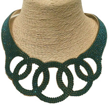 Statement Blue Crystal Collar