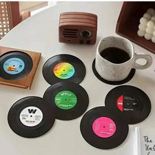 Retro Vinyl Record Coasters -