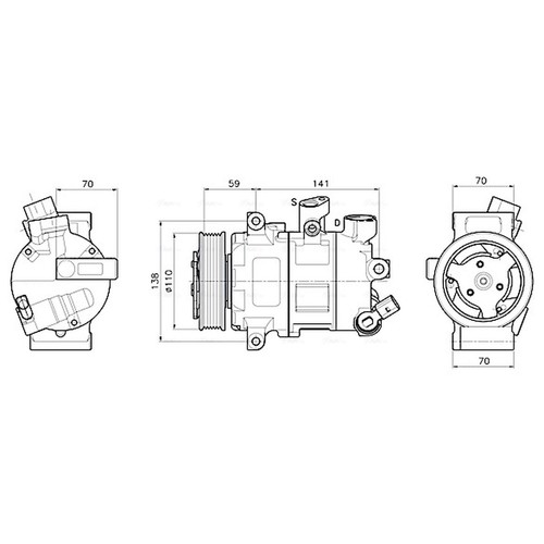 Air con compressor for - compressor, skoda