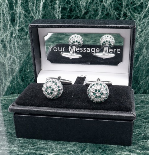 Emerald green and crystal - green,