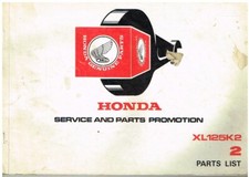 HONDA XL125 K2 ORIGINAL 1976 FACTORY ILLUSTRATED PARTS CATALOGUE