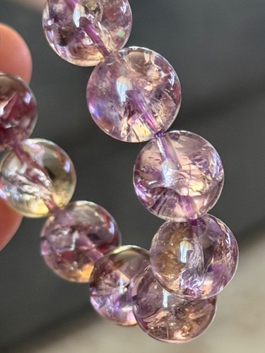 Purple azeztulite bead - purple,