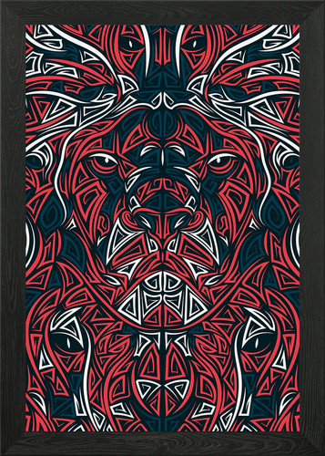 Lion framed wall - lion,