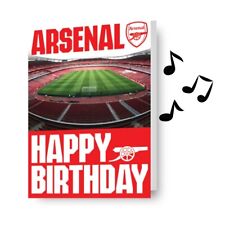 Arsenal FC Birthday Card Musical Sound Birthday Card Gunners Includes Envelope