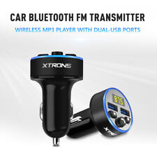Wireless Bluetooth Car FM Transmitter Dual-USB Charger Audio MP3 Music Player UK