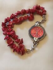 Ladies Swap Red Watch. Detachable Red Crystal Quartz Bracelet