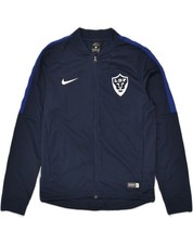 NIKE Boys Dri Fit Tracksuit Top Jacket 12-13 Years Large  Navy Blue AP01