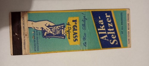 Alka seltzer matchcover lot - alka,