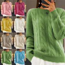 Women Jumper Tops Cable