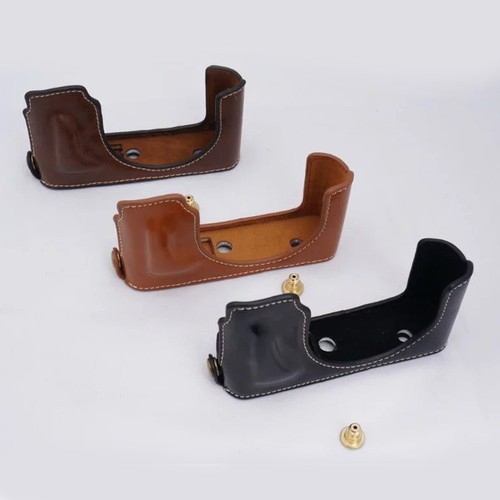 Leather half case - leather, grip