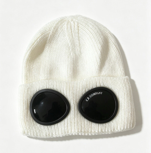 Company white knit beanie - company,