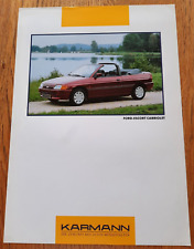 KARMANN FORD ESCORT CABRIOLET car sales brochure