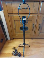 Ethan Allen Black Brown Distressed Metal Effect Desk Table Lamp 73cm 1.7kg